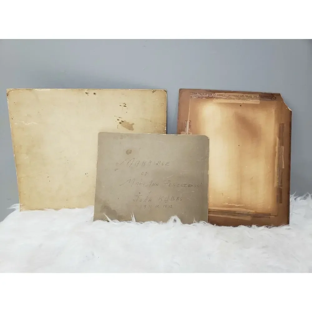 3 Beautiful Antique‎ Framed Wedding Bridal Photograph Picture Family Bride Groom